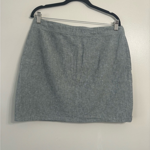 United By Blue hemp/ organic cotton blend button up skirt, green | size L - Picture 5 of 6